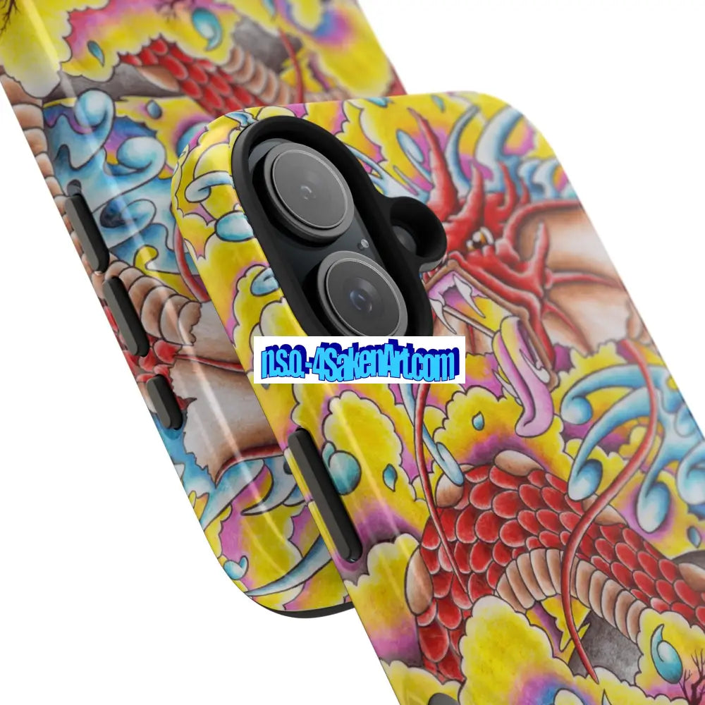 Vibrant Dragon Tough Phone Case Custom Phone Cover Colorful Phone Case Durable Protection Unique Art Case Phone Case