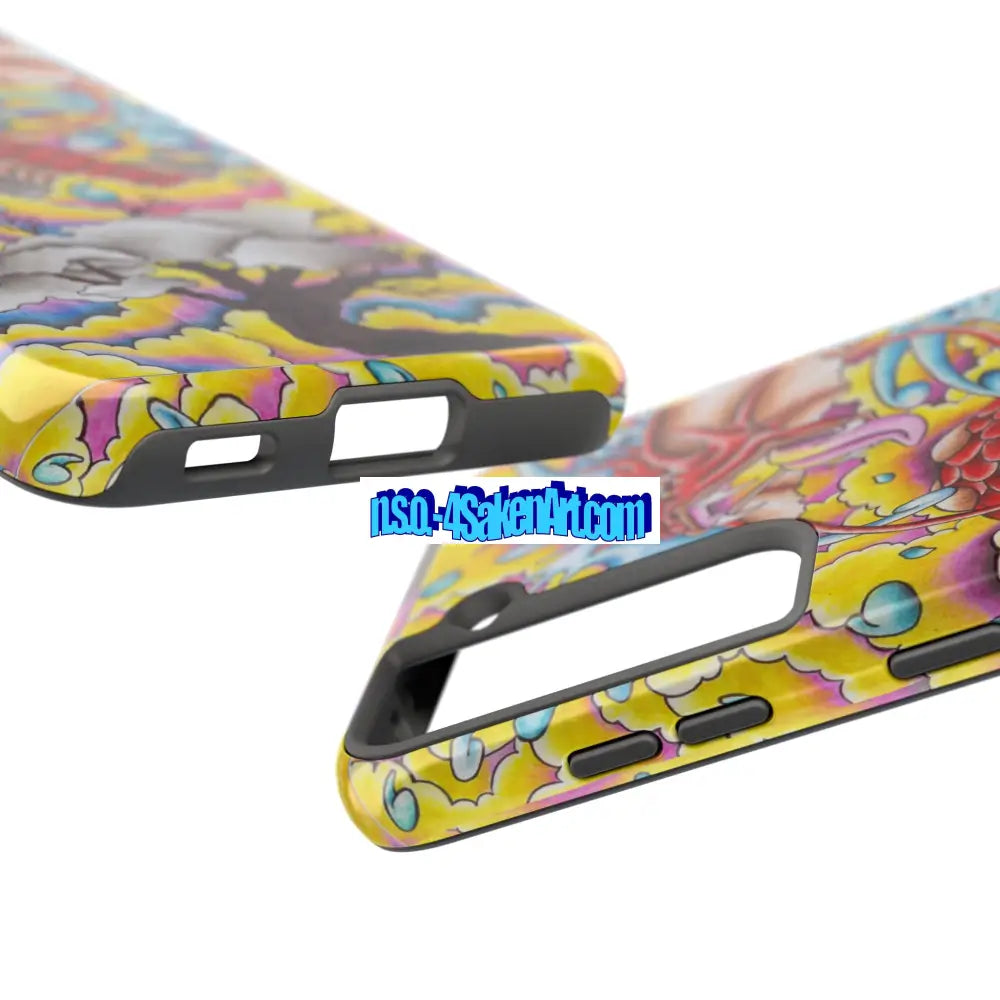 Vibrant Dragon Tough Phone Case Custom Phone Cover Colorful Phone Case Durable Protection Unique Art Case Phone Case