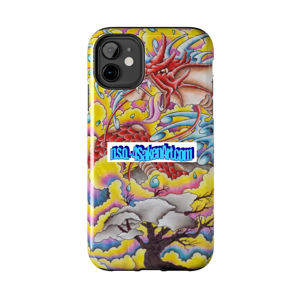 Vibrant Dragon Tough Phone Case Custom Phone Cover Colorful Phone Case Durable Protection Unique Art Case Phone Case
