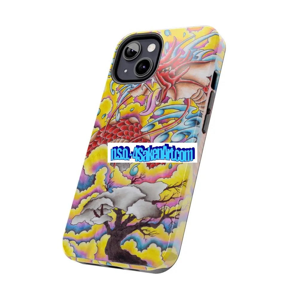 Vibrant Dragon Tough Phone Case Custom Phone Cover Colorful Phone Case Durable Protection Unique Art Case Phone Case