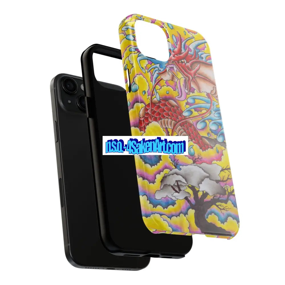 Vibrant Dragon Tough Phone Case Custom Phone Cover Colorful Phone Case Durable Protection Unique Art Case Phone Case