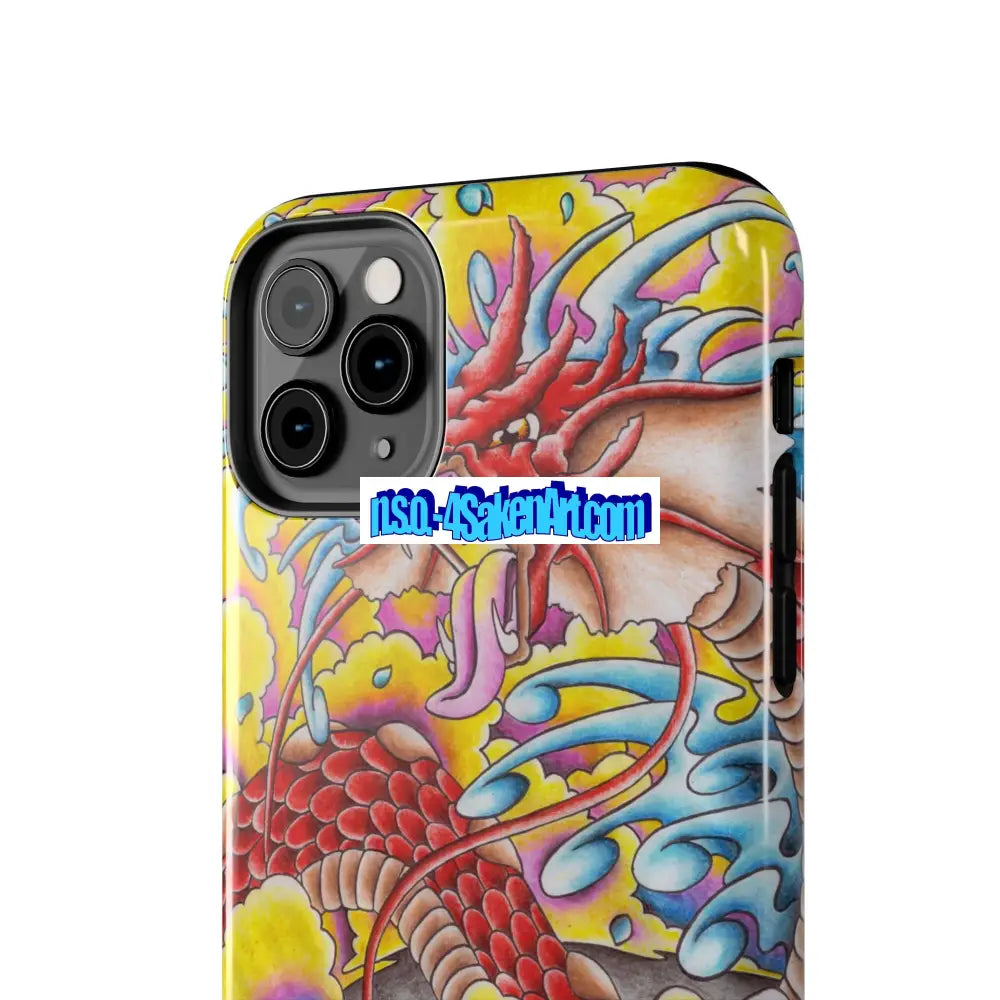 Vibrant Dragon Tough Phone Case Custom Phone Cover Colorful Phone Case Durable Protection Unique Art Case Phone Case