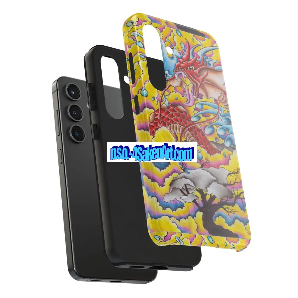 Vibrant Dragon Tough Phone Case Custom Phone Cover Colorful Phone Case Durable Protection Unique Art Case Phone Case
