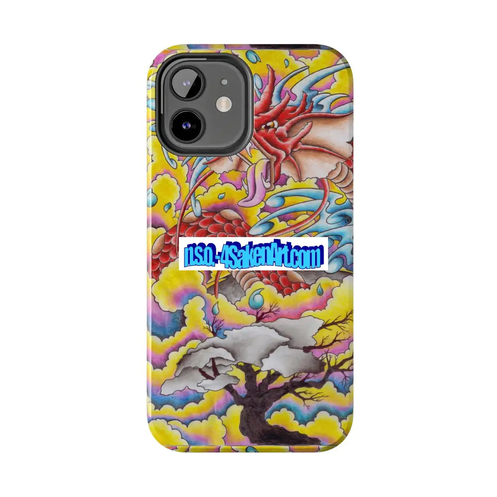 Vibrant Dragon Tough Phone Case Custom Phone Cover Colorful Phone Case Durable Protection Unique Art Case Phone Case