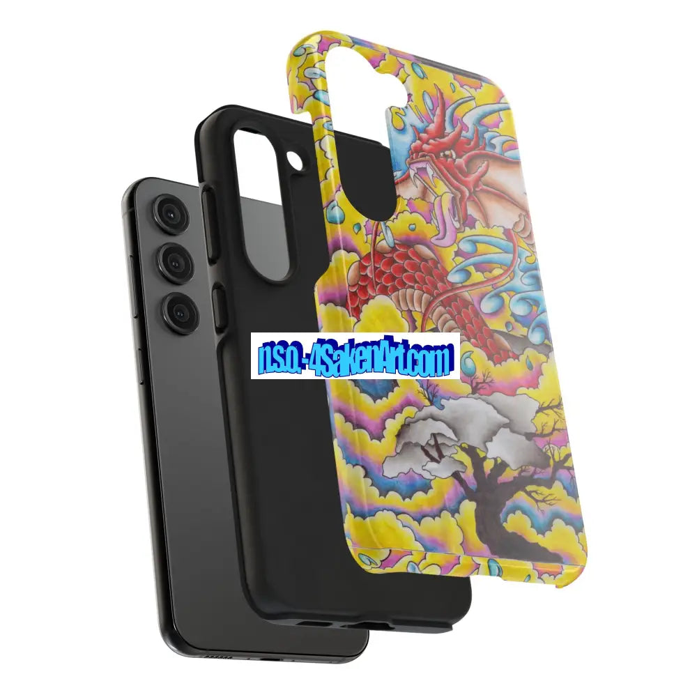 Vibrant Dragon Tough Phone Case Custom Phone Cover Colorful Phone Case Durable Protection Unique Art Case Phone Case