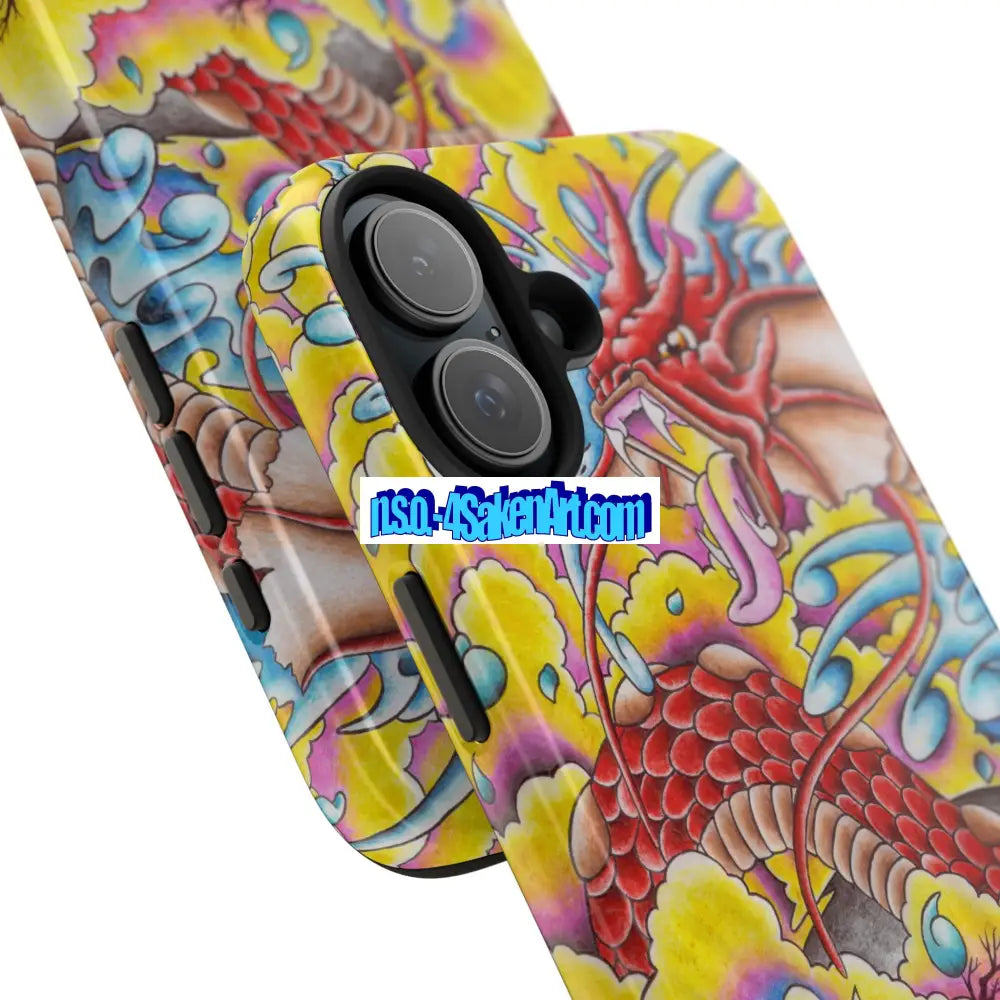 Vibrant Dragon Tough Phone Case Custom Phone Cover Colorful Phone Case Durable Protection Unique Art Case Phone Case