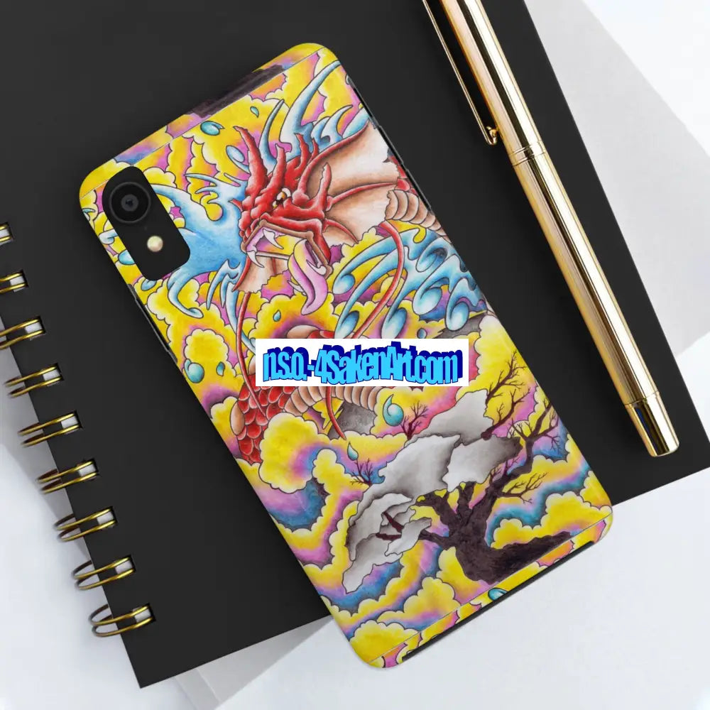 Vibrant Dragon Tough Phone Case Custom Phone Cover Colorful Phone Case Durable Protection Unique Art Case Phone Case