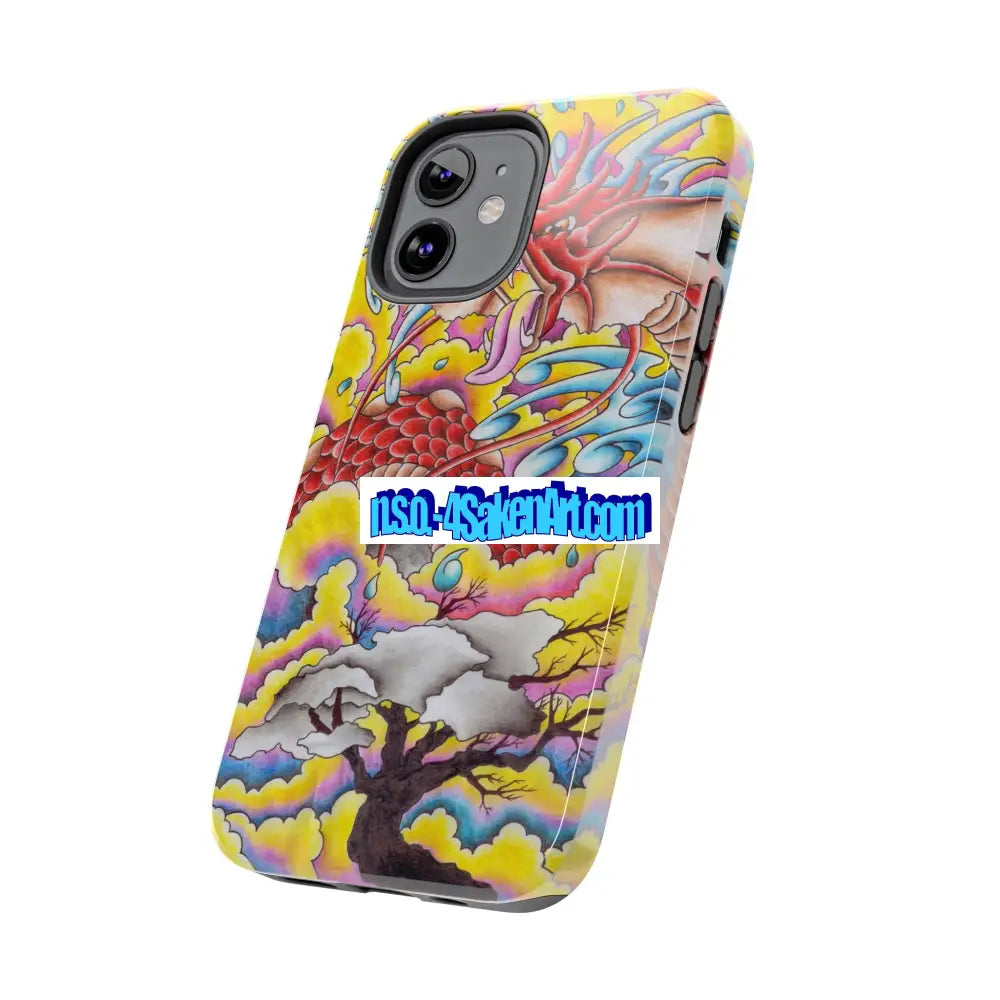 Vibrant Dragon Tough Phone Case Custom Phone Cover Colorful Phone Case Durable Protection Unique Art Case Phone Case
