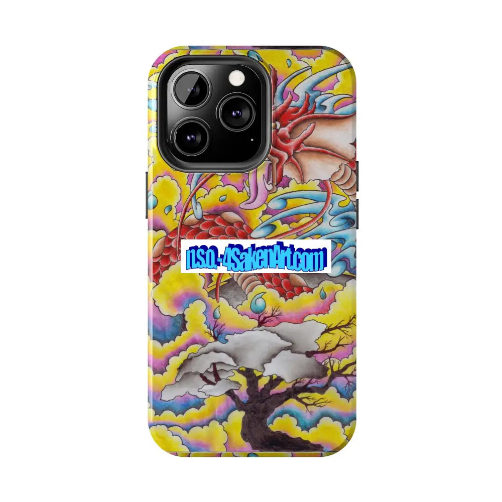 Vibrant Dragon Tough Phone Case Custom Phone Cover Colorful Phone Case Durable Protection Unique Art Case Phone Case