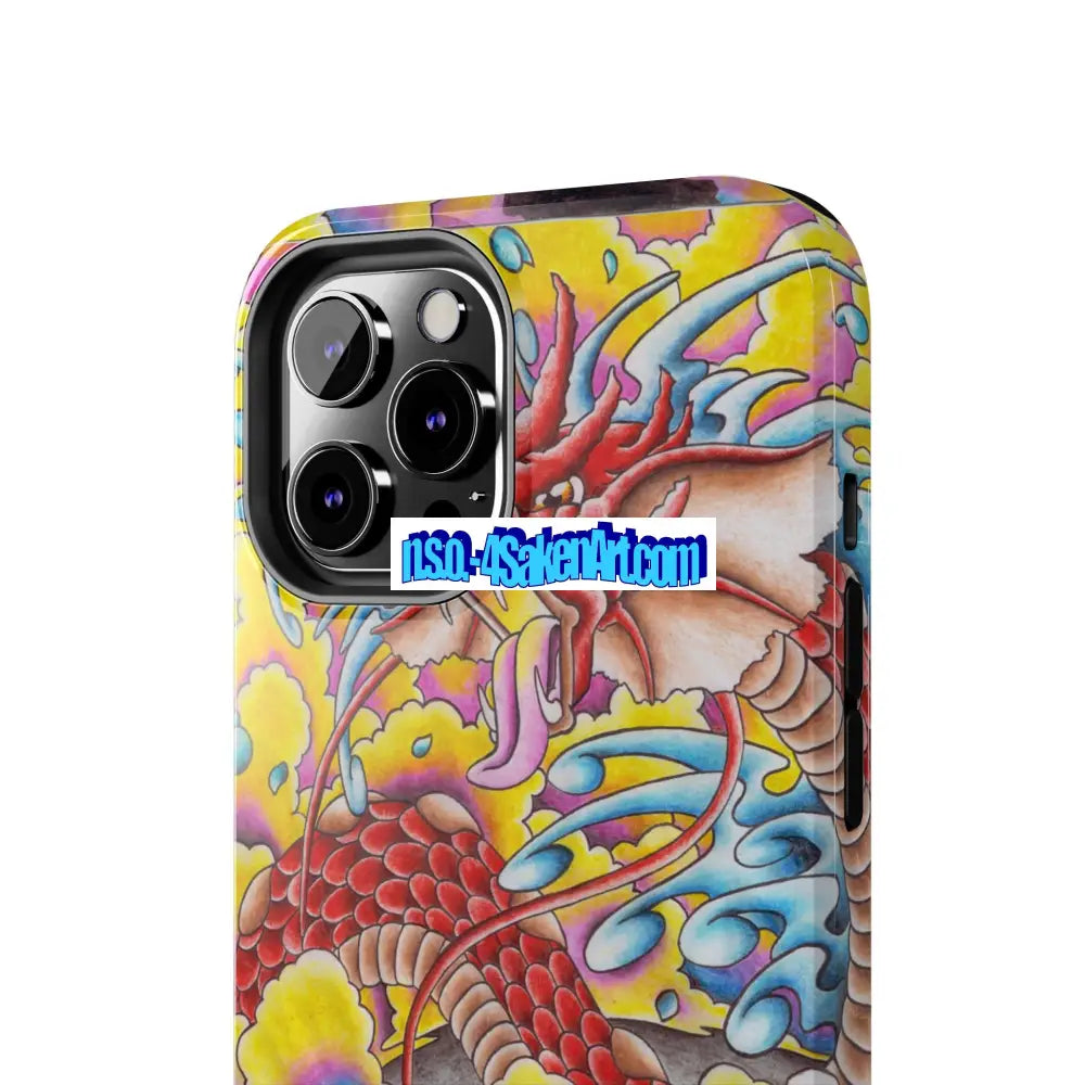 Vibrant Dragon Tough Phone Case Custom Phone Cover Colorful Phone Case Durable Protection Unique Art Case Phone Case