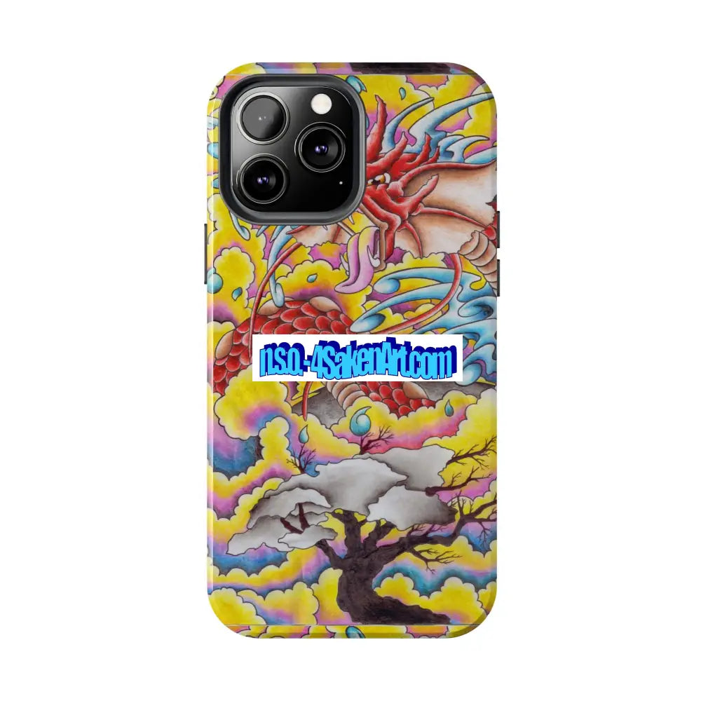 Vibrant Dragon Tough Phone Case Custom Phone Cover Colorful Phone Case Durable Protection Unique Art Case Phone Case