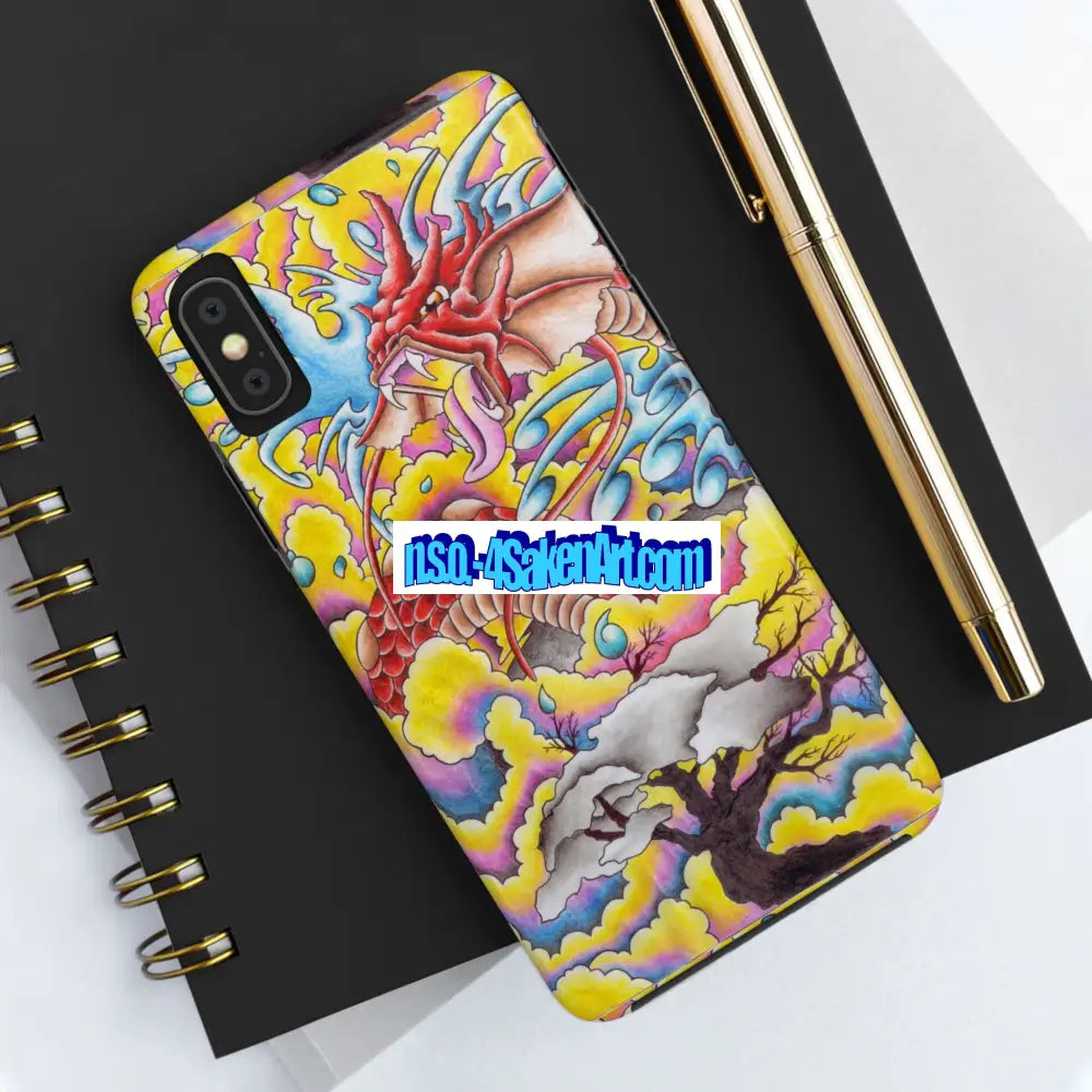 Vibrant Dragon Tough Phone Case Custom Phone Cover Colorful Phone Case Durable Protection Unique Art Case Phone Case