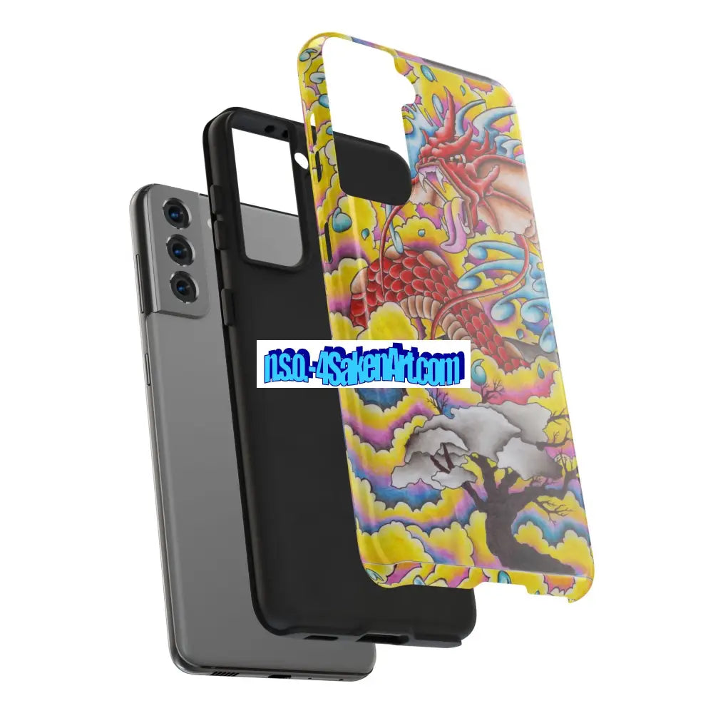 Vibrant Dragon Tough Phone Case Custom Phone Cover Colorful Phone Case Durable Protection Unique Art Case Phone Case