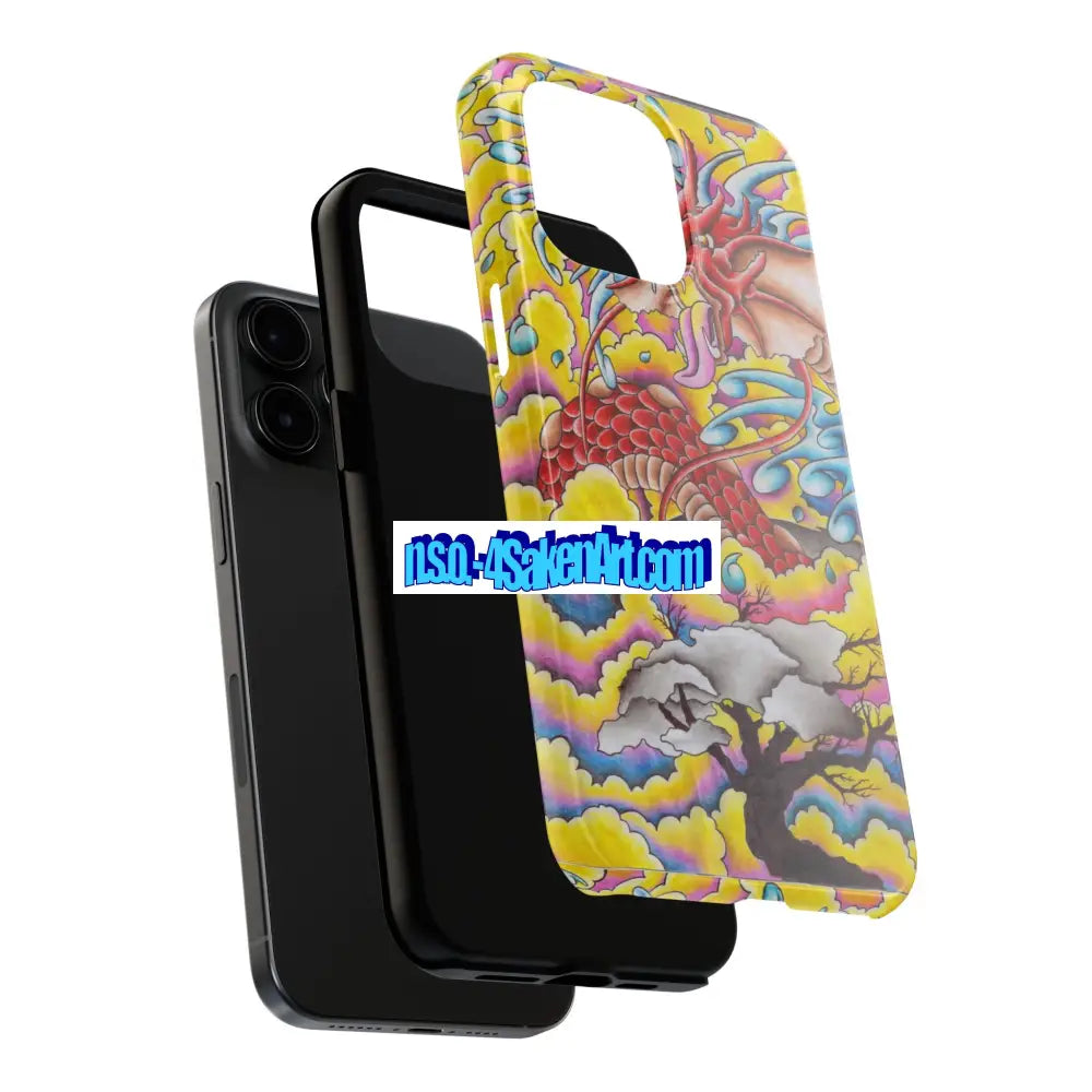 Vibrant Dragon Tough Phone Case Custom Phone Cover Colorful Phone Case Durable Protection Unique Art Case Phone Case