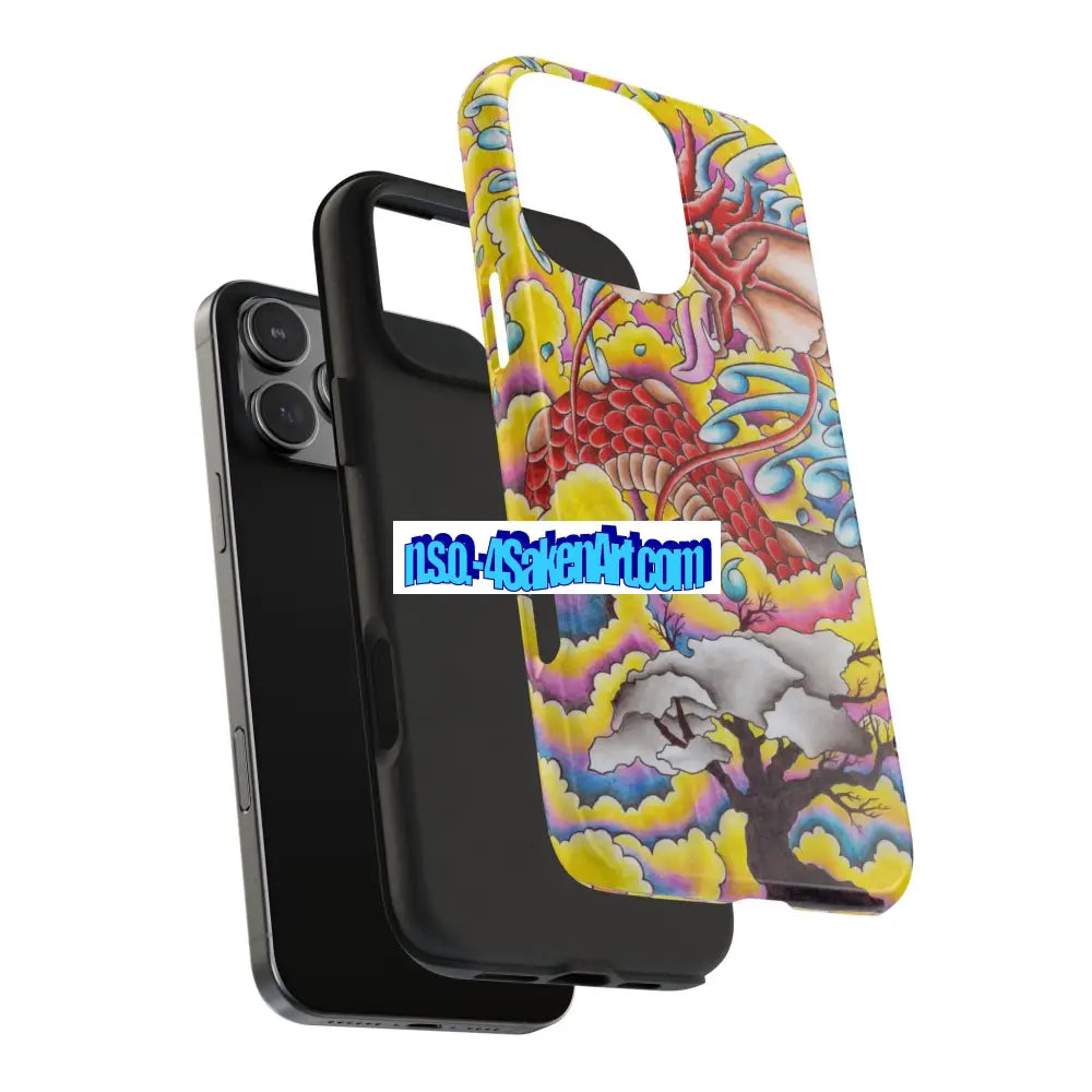 Vibrant Dragon Tough Phone Case Custom Phone Cover Colorful Phone Case Durable Protection Unique Art Case Phone Case