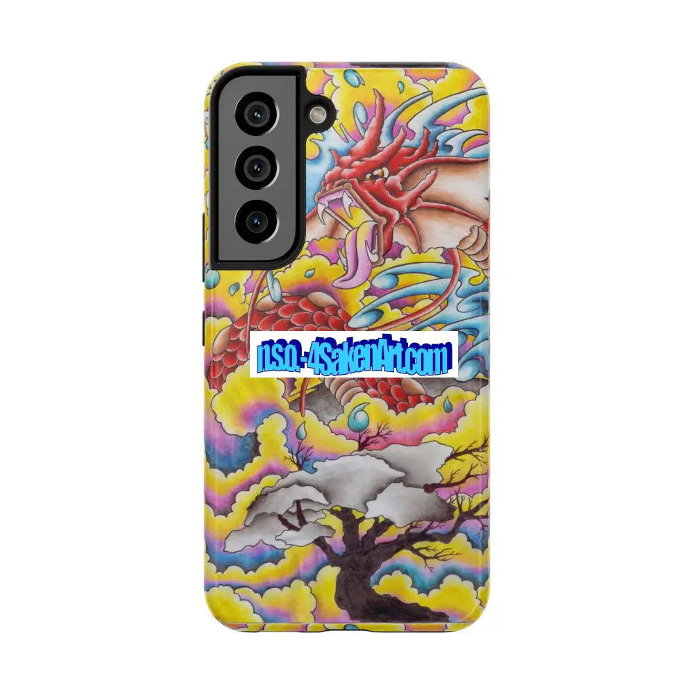 Vibrant Dragon Tough Phone Case Custom Phone Cover Colorful Phone Case Durable Protection Unique Art Case Samsung