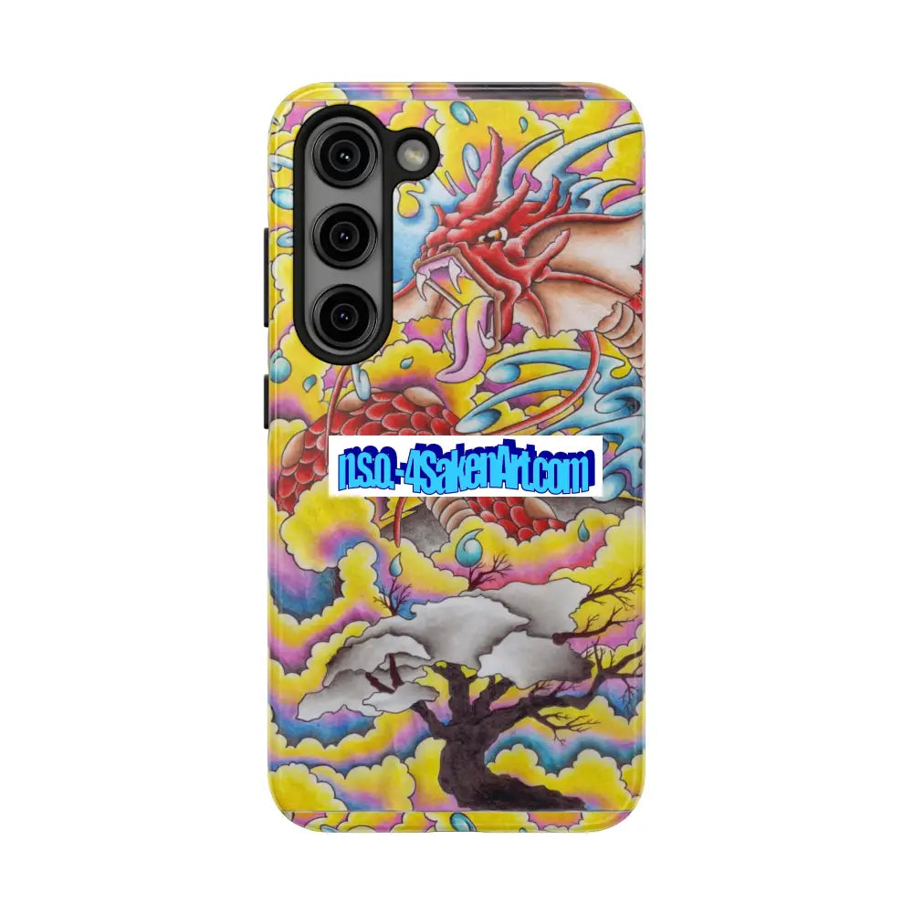 Vibrant Dragon Tough Phone Case Custom Phone Cover Colorful Phone Case Durable Protection Unique Art Case Samsung
