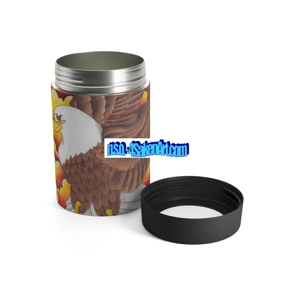 Vibrant Eagle Can Holder Colorful Drink Sleeve Festival Accessory Custom Beverage Insulator Unique Gift for Art Lovers