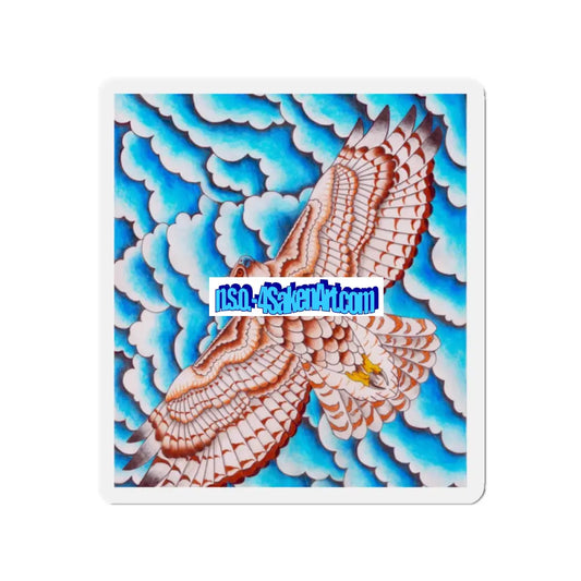Vibrant Hawk Die-Cut Magnet Nature-Inspired Decor Unique Gifts Colorful Fridge Magnet Wildlife Art for Home & Office