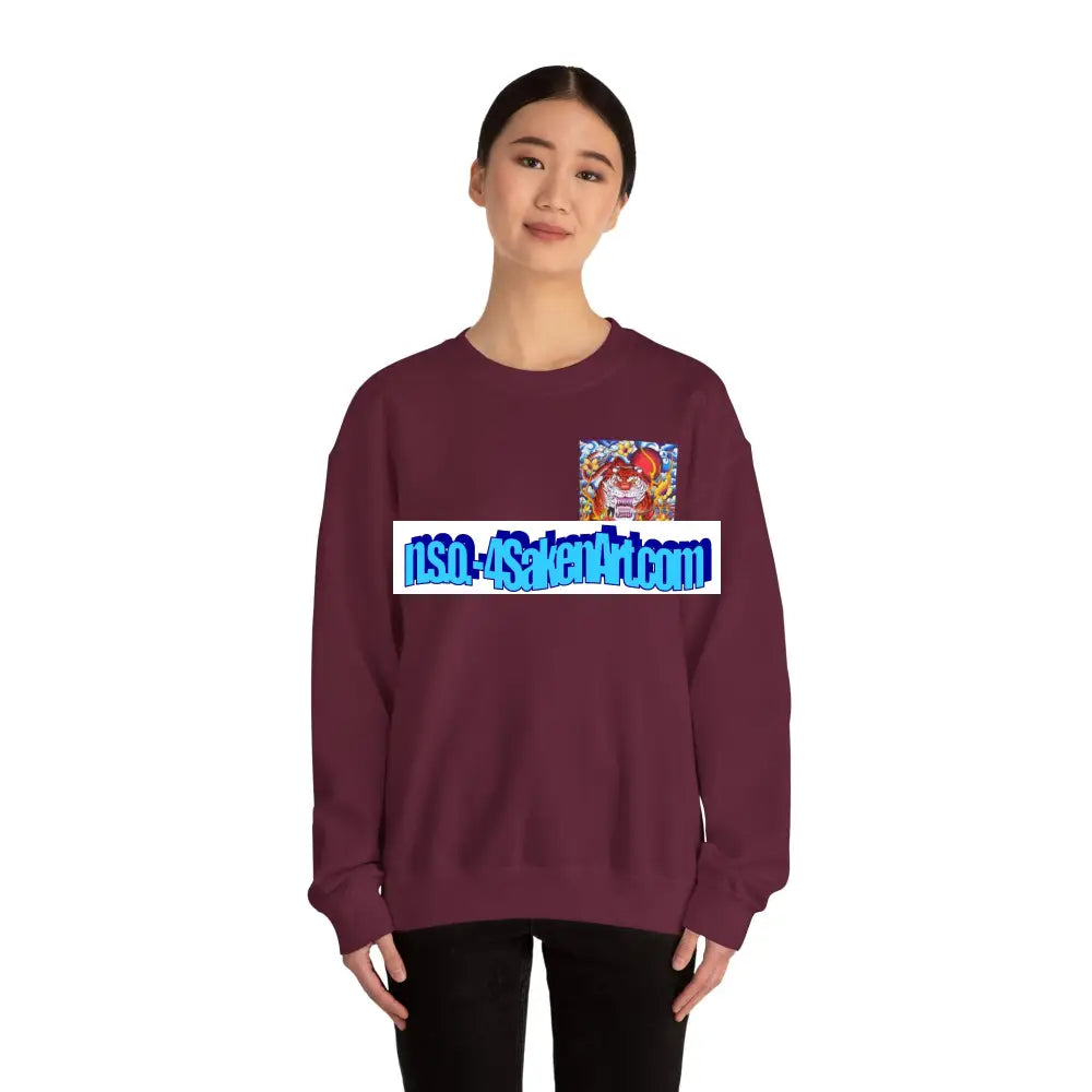 Vibrant Tiger Graphic Crewneck Sweatshirt | Cozy Unisex Pullover Colorful Art Sweatshirt Perfect Gift for Art Lovers