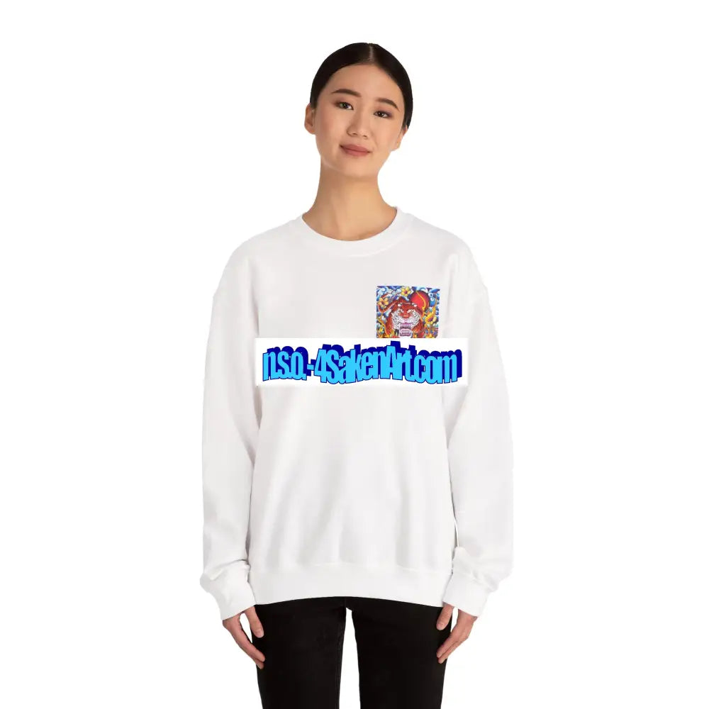 Vibrant Tiger Graphic Crewneck Sweatshirt | Cozy Unisex Pullover Colorful Art Sweatshirt Perfect Gift for Art Lovers