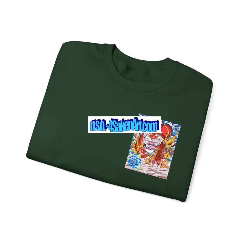 Vibrant Tiger Graphic Crewneck Sweatshirt | Cozy Unisex Pullover Colorful Art Sweatshirt Perfect Gift for Art Lovers