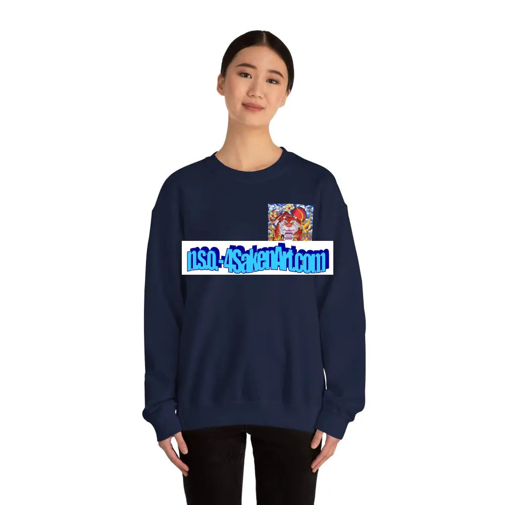 Vibrant Tiger Graphic Crewneck Sweatshirt | Cozy Unisex Pullover Colorful Art Sweatshirt Perfect Gift for Art Lovers