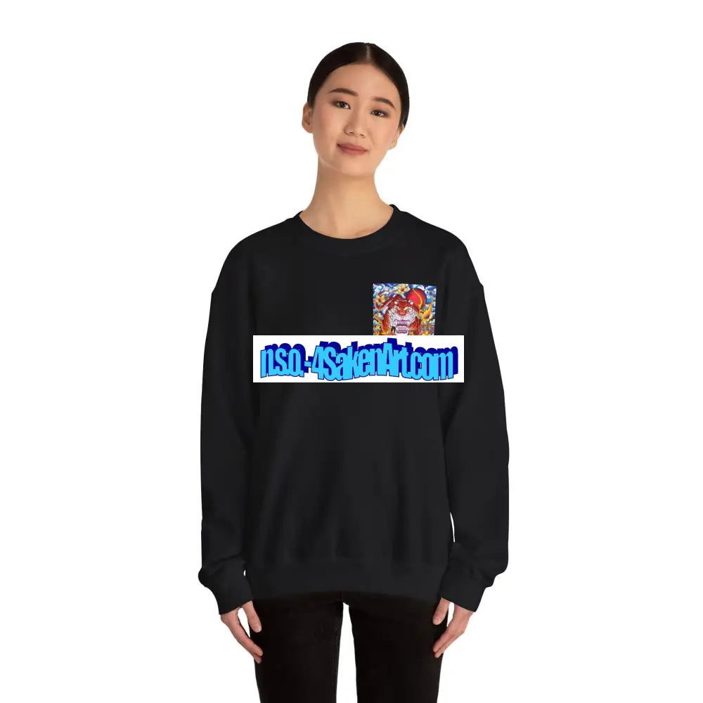 Vibrant Tiger Graphic Crewneck Sweatshirt | Cozy Unisex Pullover Colorful Art Sweatshirt Perfect Gift for Art Lovers