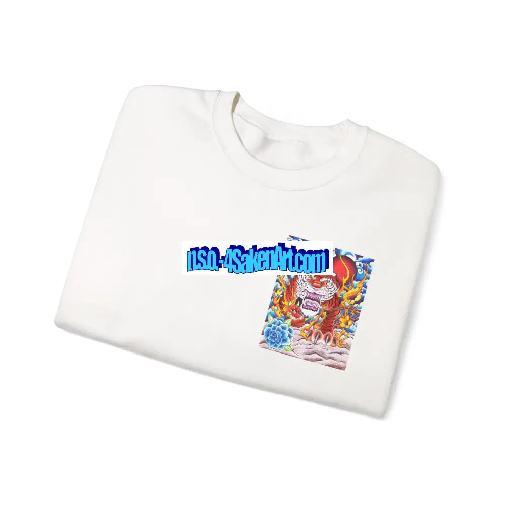 Vibrant Tiger Graphic Crewneck Sweatshirt | Cozy Unisex Pullover Colorful Art Sweatshirt Perfect Gift for Art Lovers