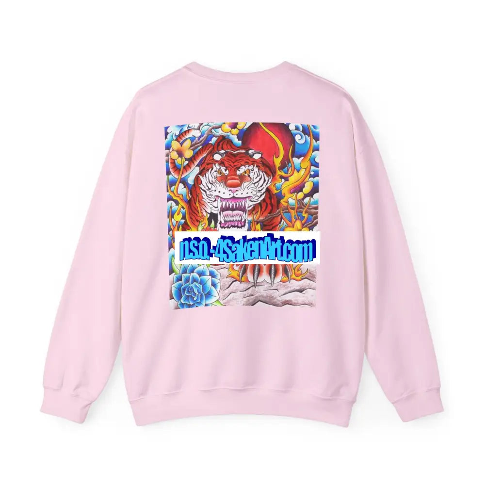 Vibrant Tiger Graphic Crewneck Sweatshirt | Cozy Unisex Pullover Colorful Art Sweatshirt Perfect Gift for Art Lovers