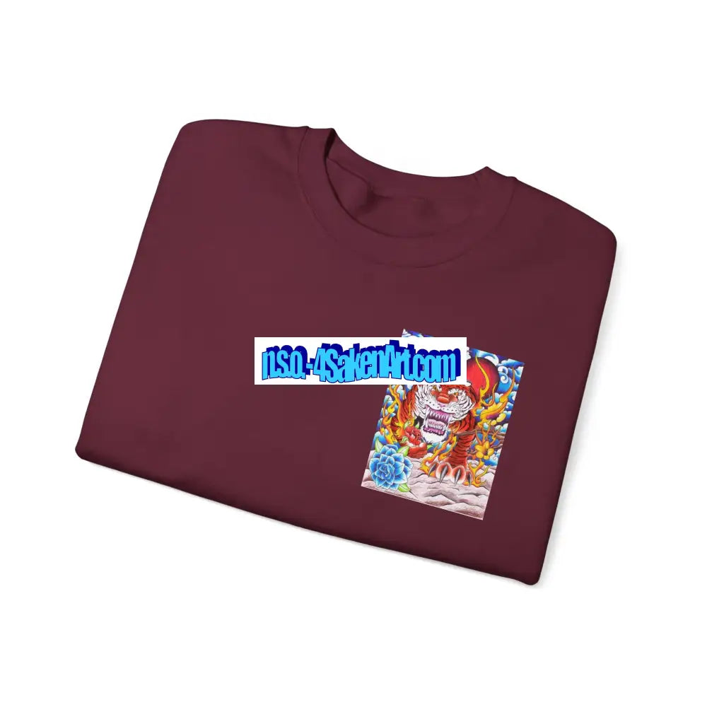 Vibrant Tiger Graphic Crewneck Sweatshirt | Cozy Unisex Pullover Colorful Art Sweatshirt Perfect Gift for Art Lovers