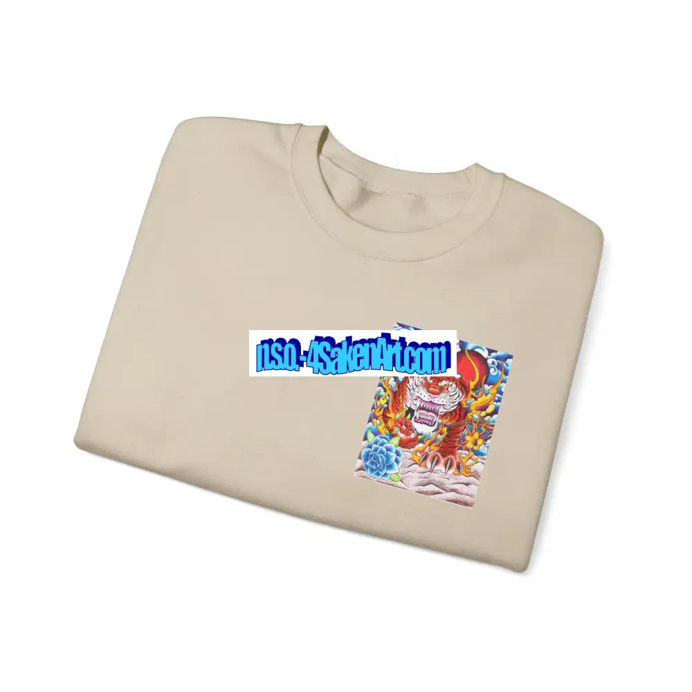 Vibrant Tiger Graphic Crewneck Sweatshirt | Cozy Unisex Pullover Colorful Art Sweatshirt Perfect Gift for Art Lovers