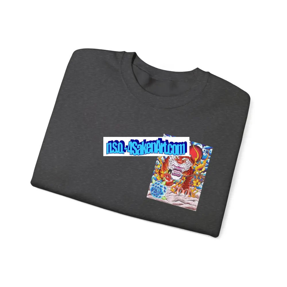 Vibrant Tiger Graphic Crewneck Sweatshirt | Cozy Unisex Pullover Colorful Art Sweatshirt Perfect Gift for Art Lovers