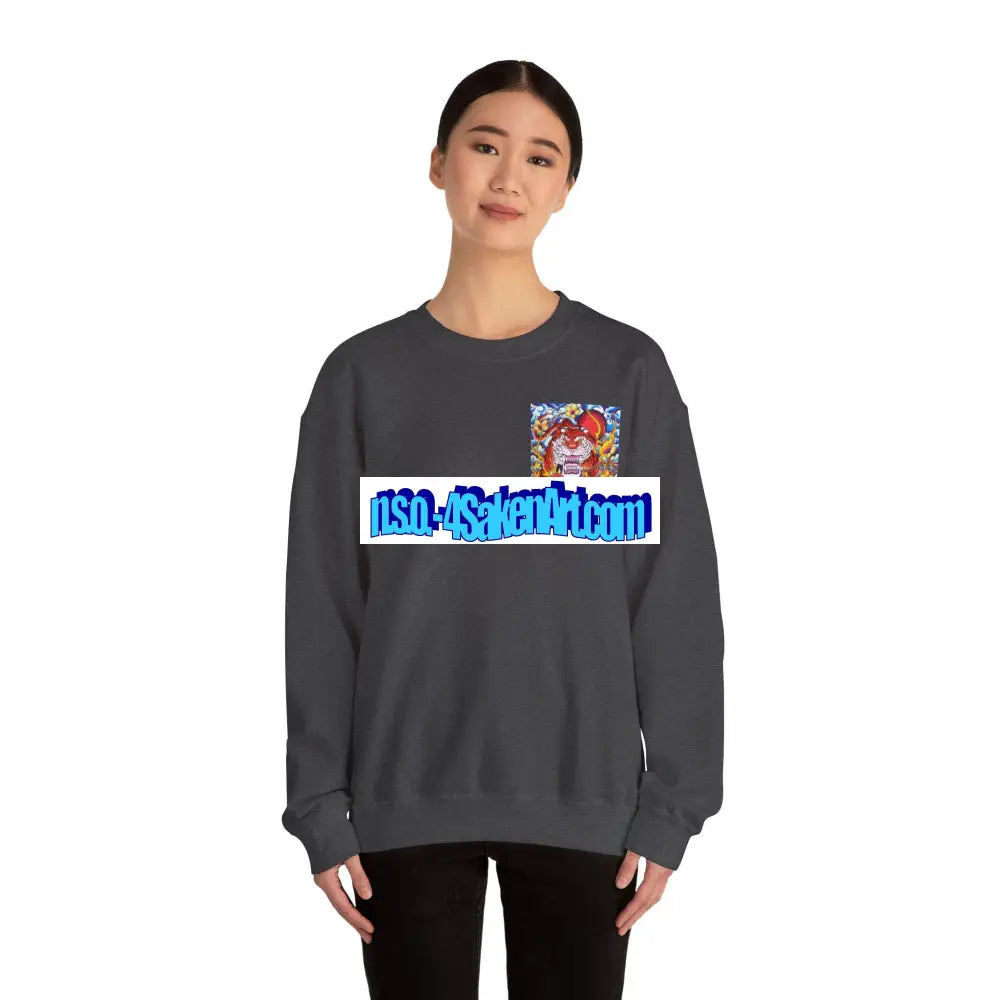 Vibrant Tiger Graphic Crewneck Sweatshirt | Cozy Unisex Pullover Colorful Art Sweatshirt Perfect Gift for Art Lovers