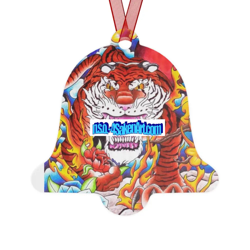 Vibrant Tiger Metal Ornaments Unique Holiday Decor Handcrafted Gifts Christmas Decorations Collectible Art Home Decor
